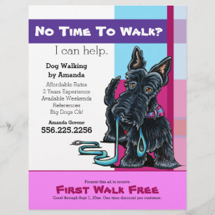 Dog Walker Scottie Pset Discount Coupon Ad Reklamblad