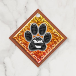 Dog Walker Tack Black Paw Skriv ut Gåvor Etiketter