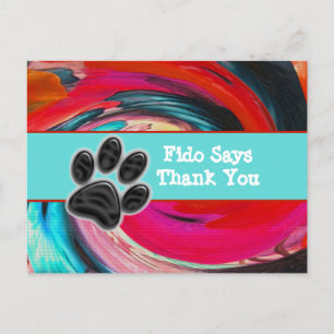 Dog Walker Tack Tie Dye Pet Sitter Tack Vykort
