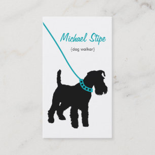 Dog Walker (teal)-Affärskort Visitkort