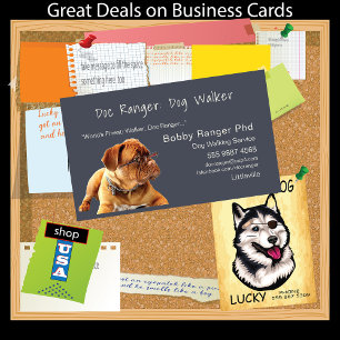Dog Walker Trainer Photo Advertising Underbar Visitkort