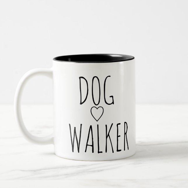 DOG WALKER Två-Tonad MUGG (Vänster)