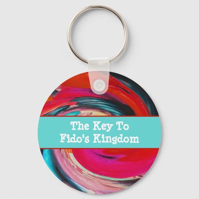 Dog Walker Vivid Swirled Tie Dye Pet Sitter Nyckelring (Framsida)