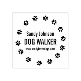 Dog Walker Walking Pet Business Customized Frimärk Stämpel