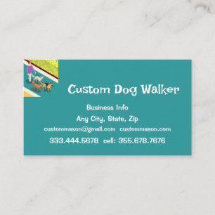 Dog Walker Walking Pet Services Visitkort
