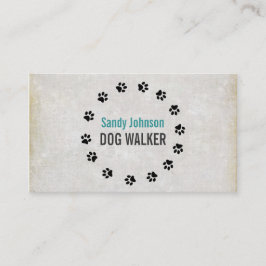 Dog Walker Walking Pet Sitta Services Business Visitkort