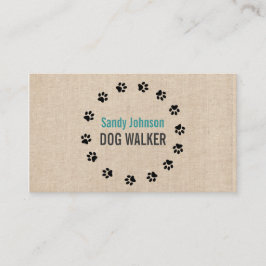 Dog Walker Walking Pet Sitta Services Business Visitkort