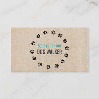 Dog Walker Walking Pet Sitta Services Business Visitkort