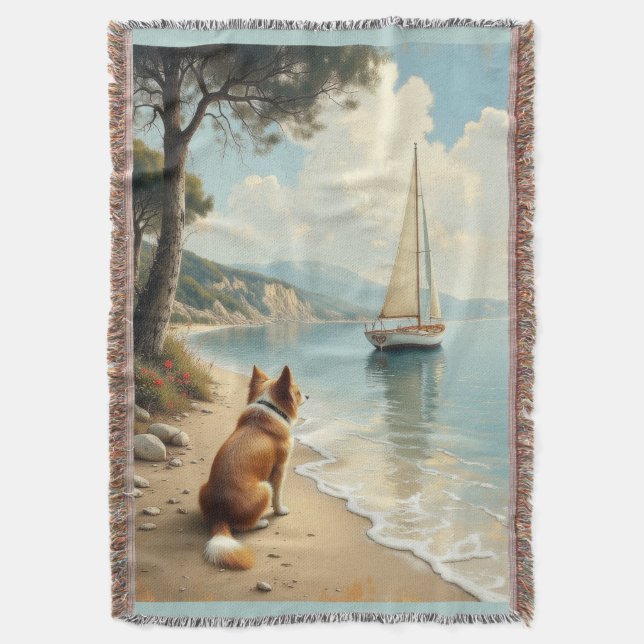 Dog watching the boats go by filt (Framsidan Vertikal)