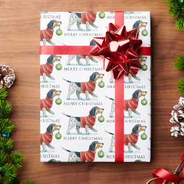 Dog Watercolor Christmas Presentpapper