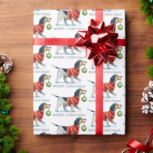 Dog Watercolor Christmas  Presentpapper (Skapare uppladdad)