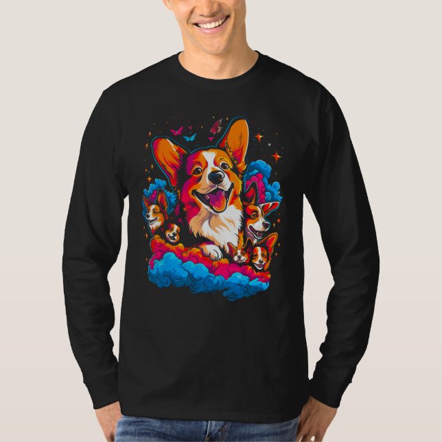 Dog Welsh Corgi Best Friends T Shirt (Framsida)