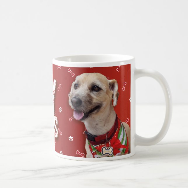 Dog Wishing you Merry Christmas Mug Kaffemugg (Höger)
