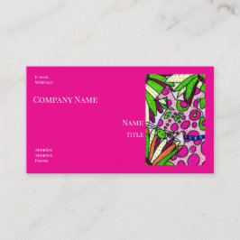 Dog with Pink Dots Company Business Cards Visitkort
