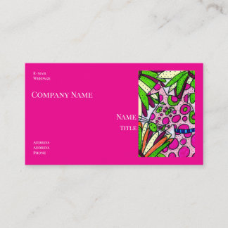 Dog with Pink Dots Company Business Cards Visitkort