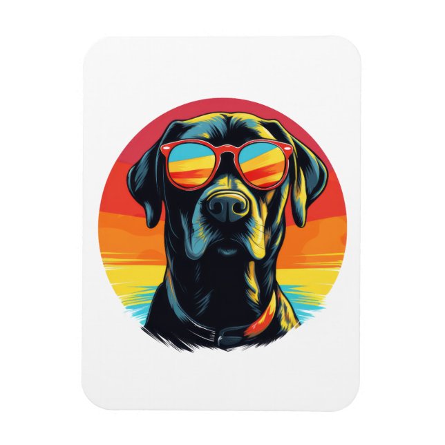 Dog with Sunglasses Magnet (Vertikal)