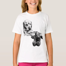 Dog with Teddy | Sketch Style Shirt T Shirt