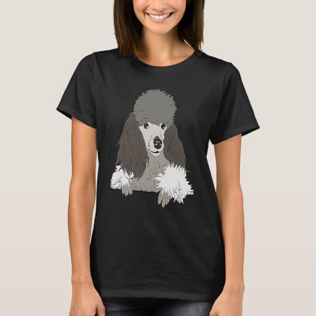 Dog   Women's Graphic Tees Cool Poodle Men's T Shirt (Framsida)