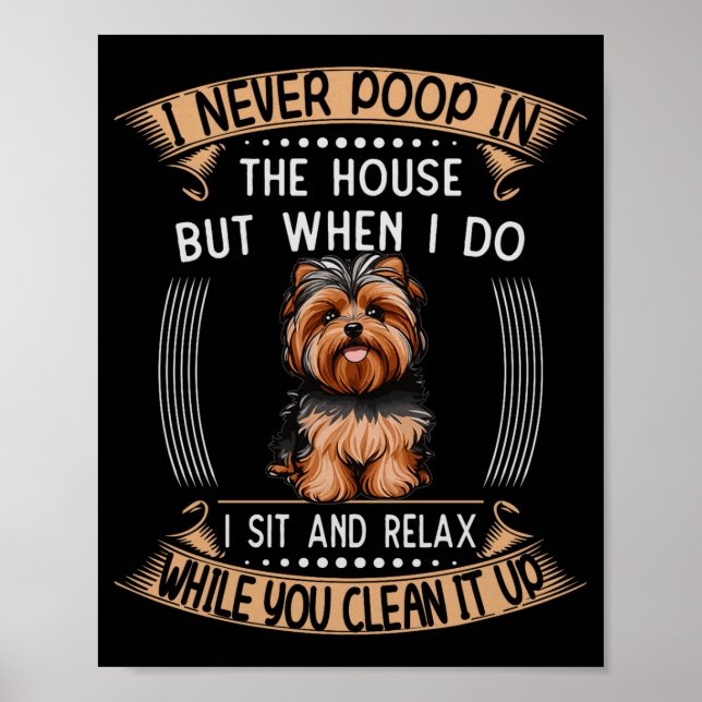 Dog Yorkie O Stuff Pet Dad Price Yorkieo Pupes Com Poster (Framsidan)