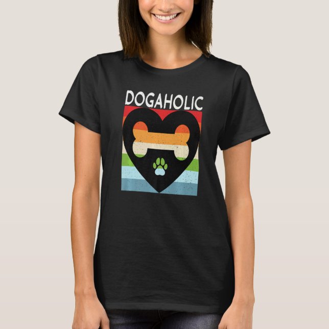 Dogaholkuppy Hund T Shirt (Framsida)