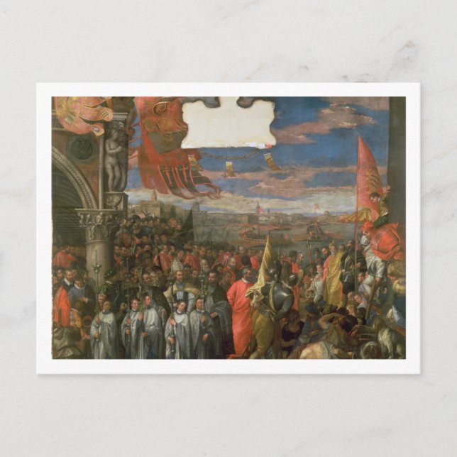 Doge Andrea Contarini återlämnar viktorious från Vykort (Framsida)