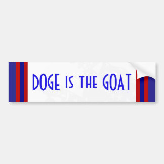 DOGE är GOAT Dept of Gov Effieciency Underbarare Bildekal