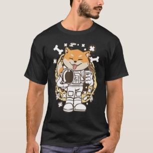 Doge Astronaut Shiba inu till Måne Rymden A T Shirt
