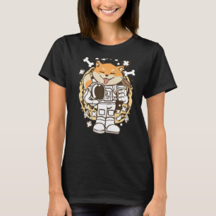 Doge Astronaut Shiba inu till Måne Rymden A T Shirt