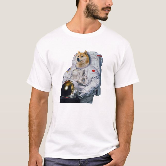 Doge Astronaut till Måne Tee Shirt (Framsida)