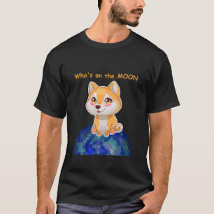 Doge Baby Måne Dogecoin Rolig hund Memine Coin Cry T Shirt