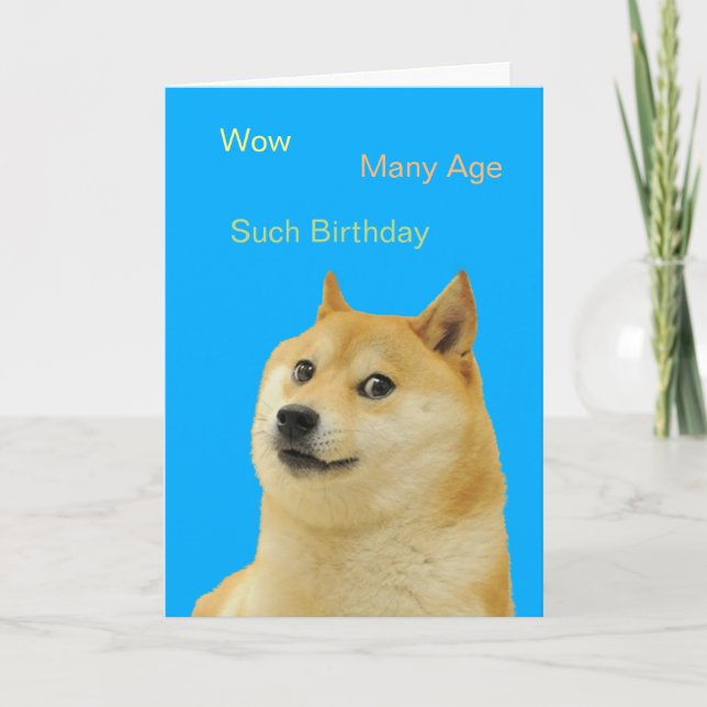 Doge Birthday-kort Helgkort (Framsida)