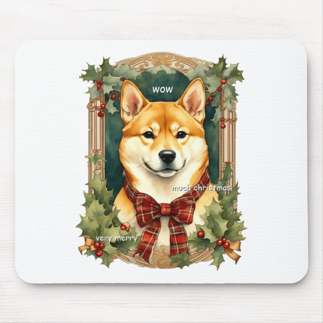 Doge Christmas Swea Shiba Inu Mens Long  Musmatta (Framsidan)