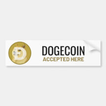 Doge Coin accepterad här Fönsterfästpunkt Decal