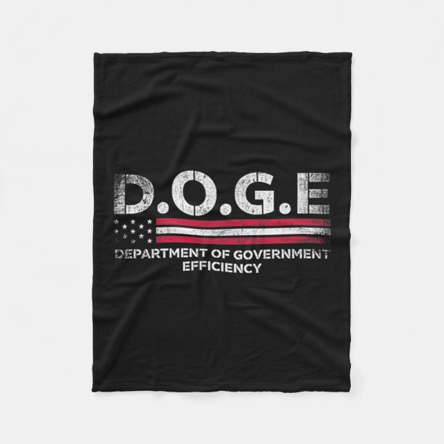 Doge D.o.t.ex. Department of Government Efficiency Fleecefilt (Framsidan)