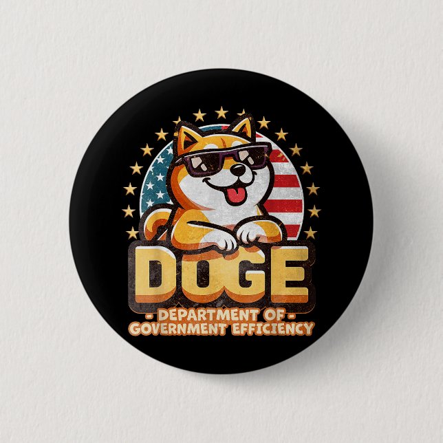 Doge D.o.t.ex. Department of Government Efficiency Knapp (Framsida)