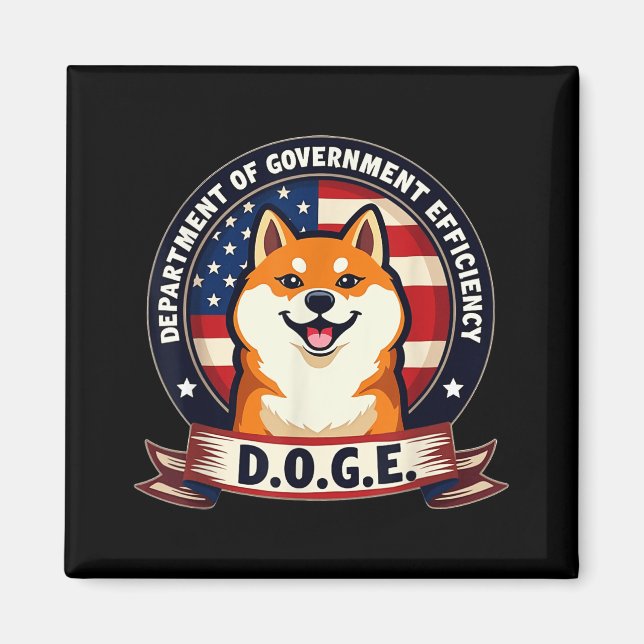 Doge D.o.t.ex. Department of Government Efficiency Magnet (Framsidan)