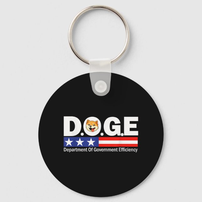 Doge D.o.t.ex. Department of Government Efficiency Nyckelring (Framsida)