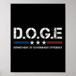 Doge D.o.t.ex. Department of Government Efficiency Poster