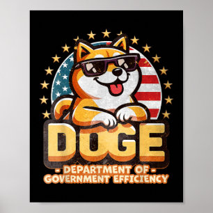 Doge D.o.t.ex. Department of Government Efficiency Poster