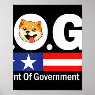Doge D.o.t.ex. Department of Government Efficiency Poster