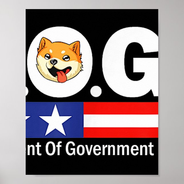 Doge D.o.t.ex. Department of Government Efficiency Poster (Framsidan)