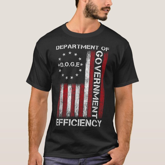 Doge D.o.t.ex. Department of Government Efficiency T Shirt (Framsida)