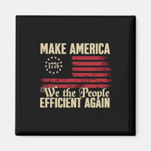 Doge D.o.t.ex. Gör Amerika effektivt igen Trump 20 Magnet