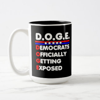 DOGE-demokrater exponeras officiellt Två-Tonad Mugg
