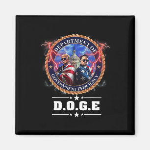 Doge Department Of Government Effektivitet Trump 4 Magnet