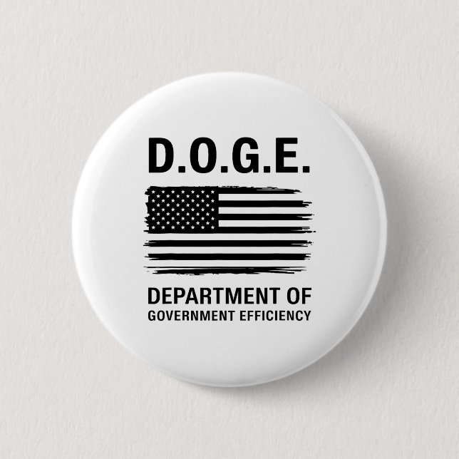 Doge Department of Government Efficiency 4 Knapp (Framsida)