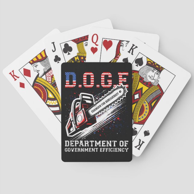 DOGE Department of Government Efficiency Casinokort (Baksidan)