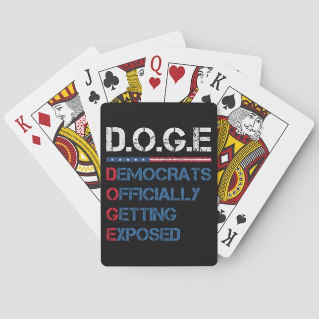 DOGE Department of Government Efficiency Casinokort (Baksidan)
