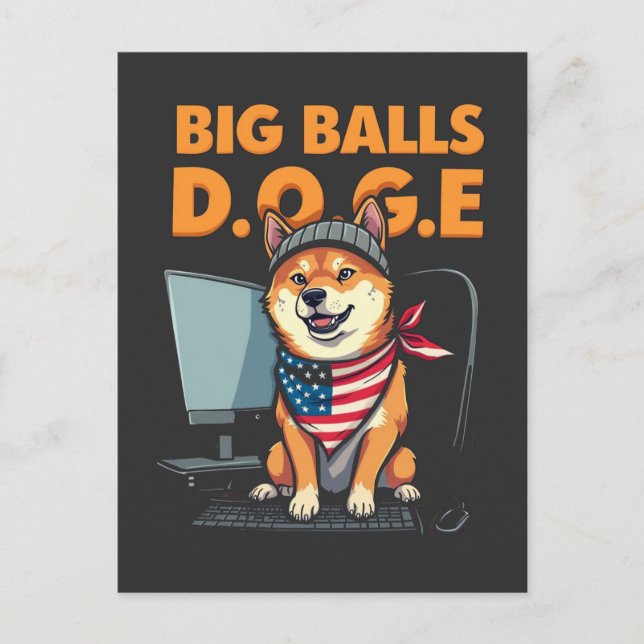 Doge Department of Government Efficiency Helg Vykort (Framsida)