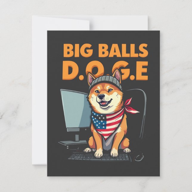 Doge Department of Government Efficiency Tack Kort (Framsida)